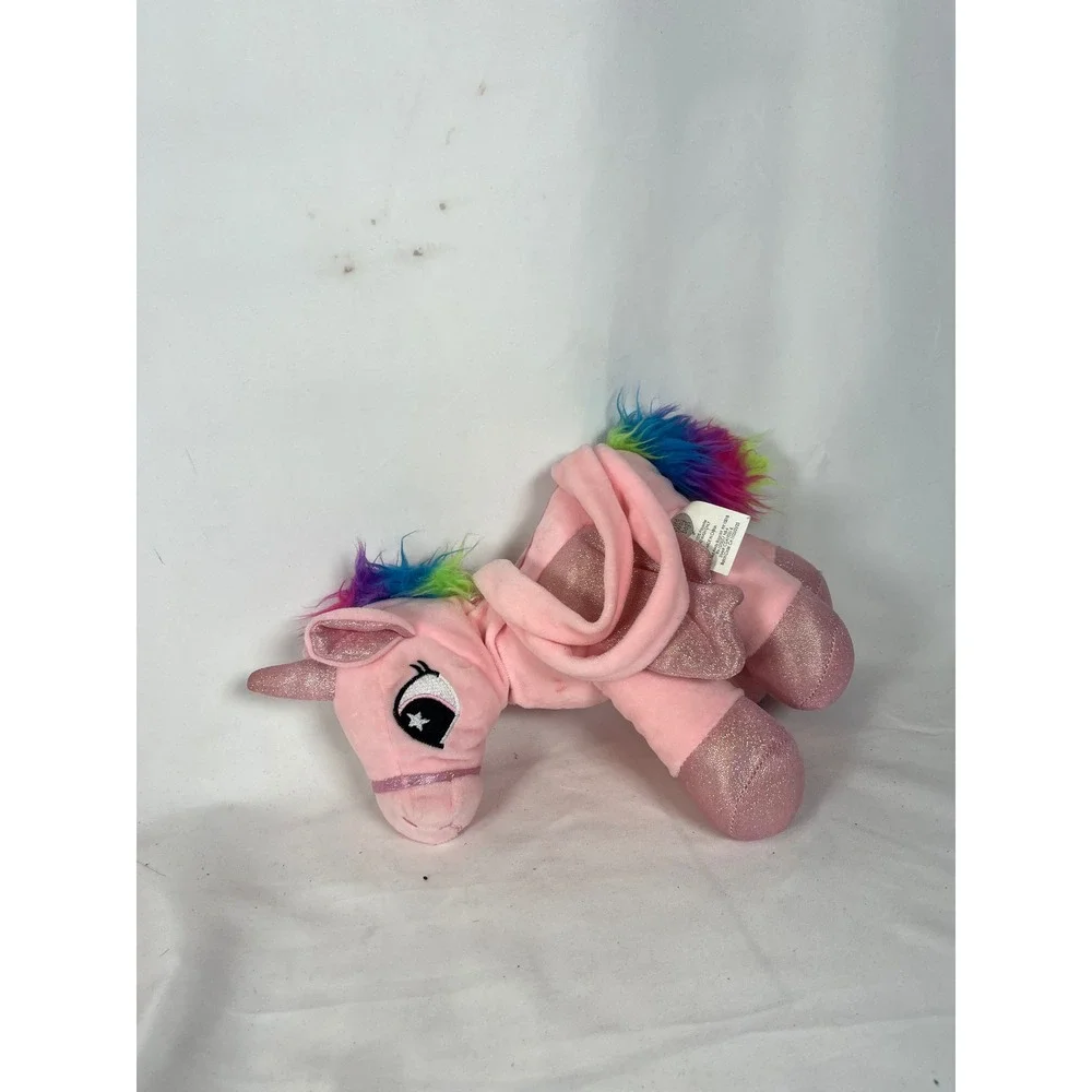 Carried Away Bags Pink Unicorn Plush BackpackRainbowManeGlitter Wings CGN1926L-K